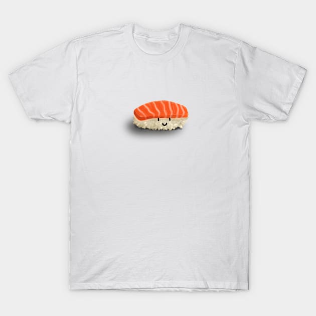 Salmon Nigiri Happy T-Shirt by rainbirth